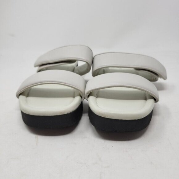 Marc Fisher | Double Strap Cushioned Kina Round Toe Platform Sandals White Gray - Picture 8 of 11
